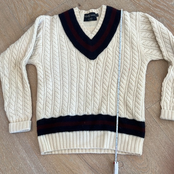 Vintage Ralph Lauren RLL wool Varsity Collegiate Sweater Medium Preppy - Picture 5 of 6